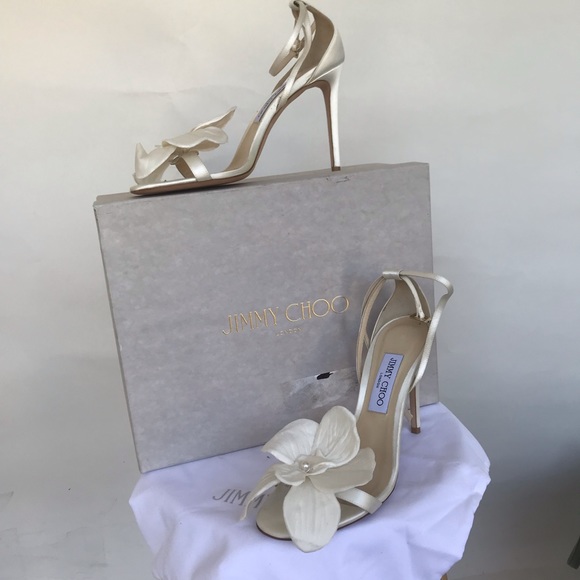 JIMMY CHOO AURELIA SATIN SANDALS - Picture 5 of 6